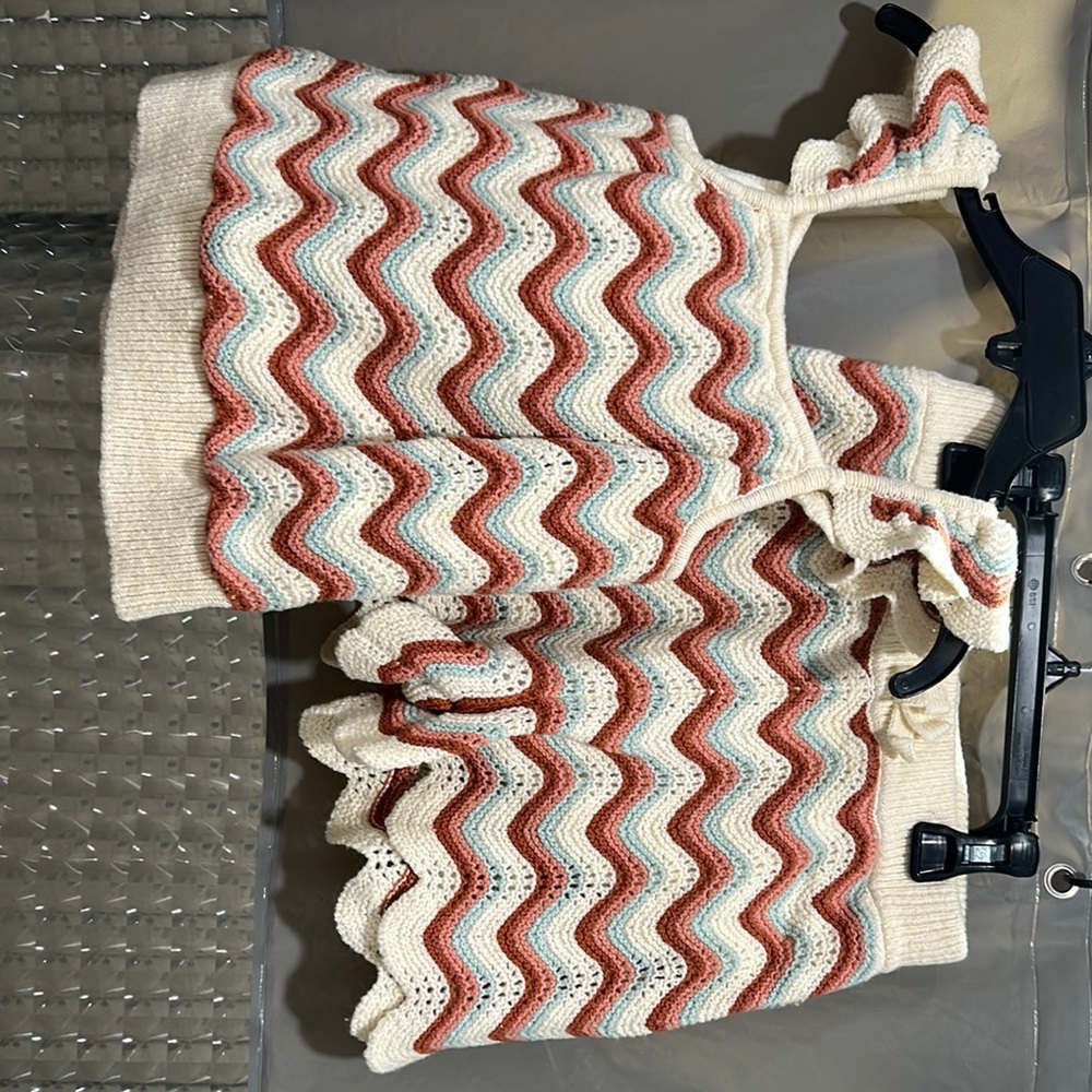 Wavy Knit Tank and Shorts Set